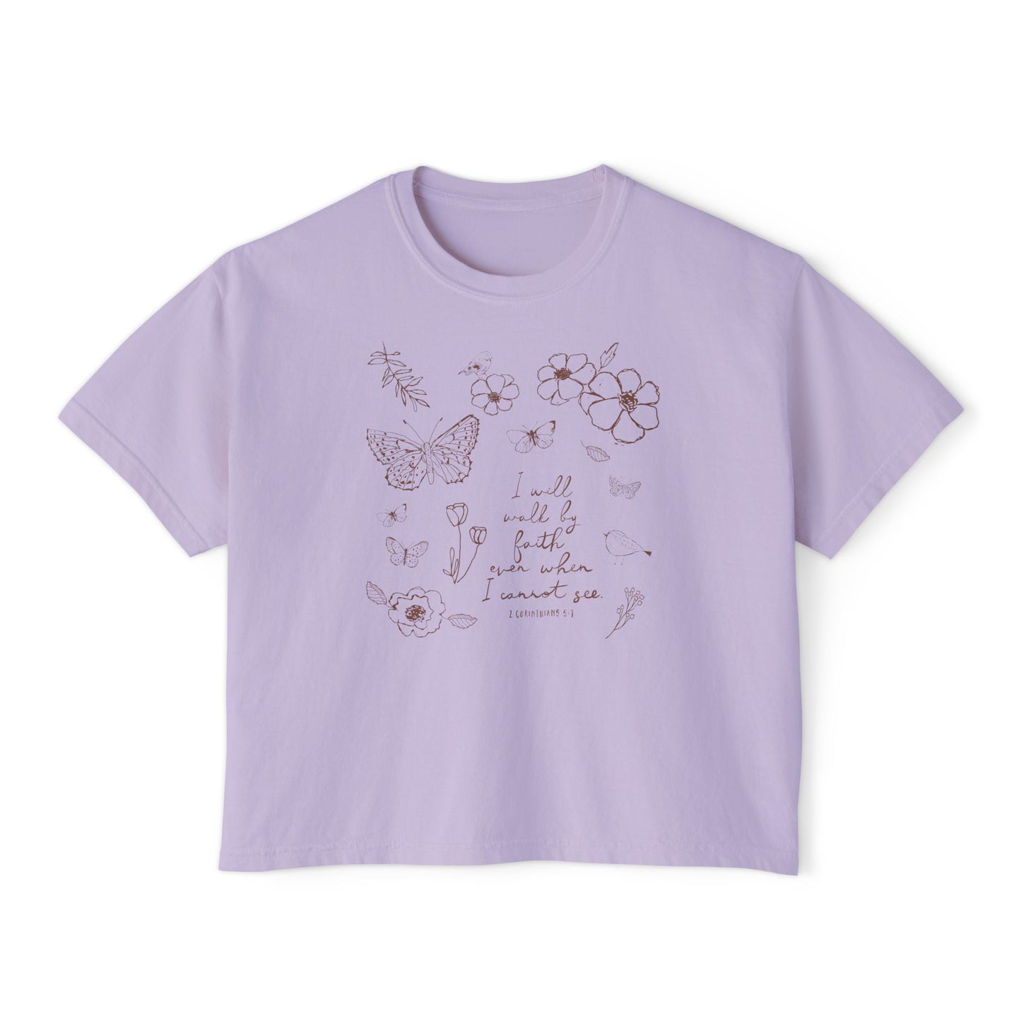 Comfort Colors | Sketchbook Tee | Walk by Faith | Scripture Art by Amylee Weeks