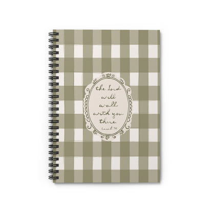 "The Lord Will Walk With You There" — Notebook/Journal | Vintage Cottage Art | Amylee Weeks