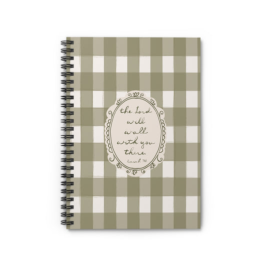 "The Lord Will Walk With You There" — Notebook/Journal | Vintage Cottage Art | Amylee Weeks