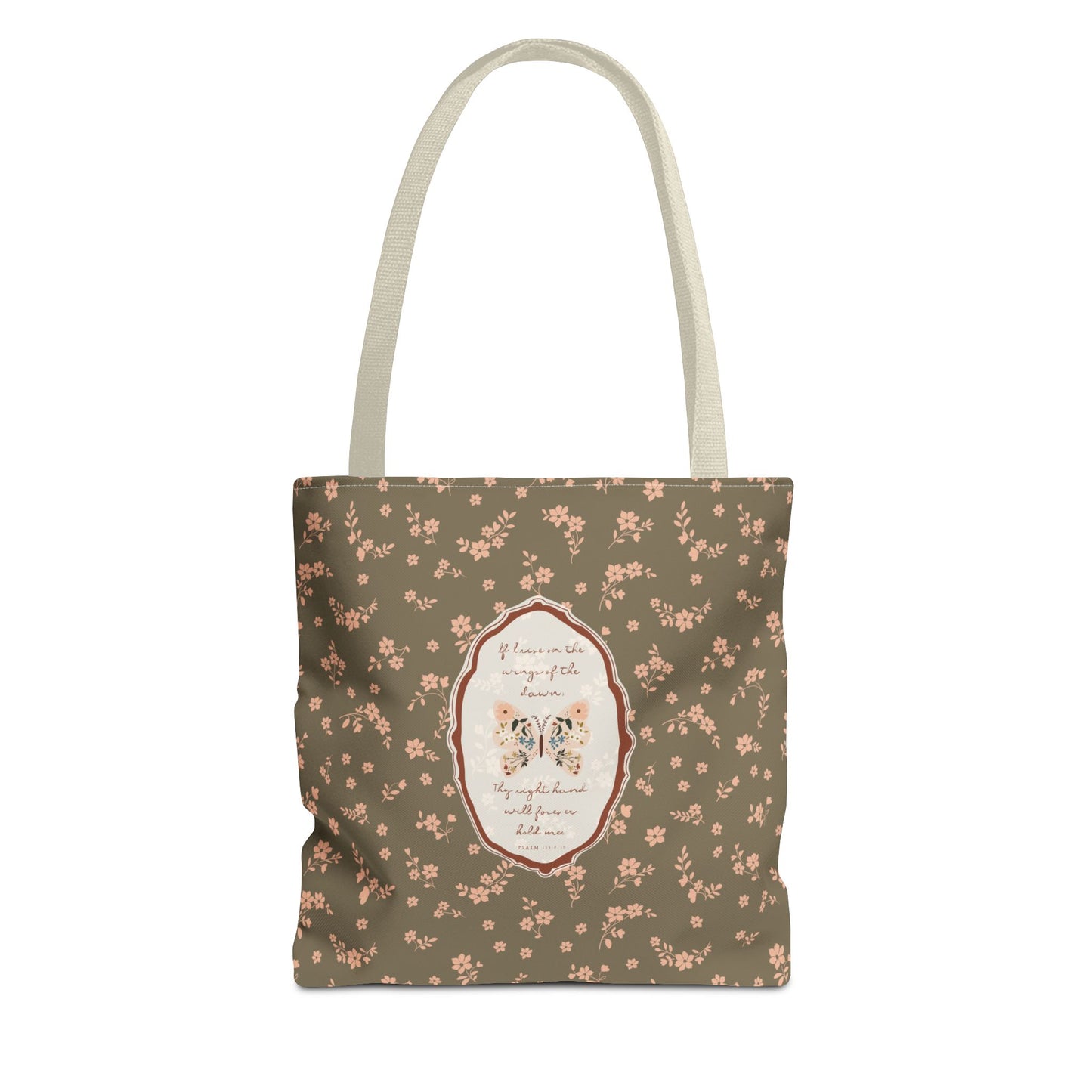 "Wings of the Dawn"— Floral Vintage Scripture Art | Tote Bag | Amylee Weeks