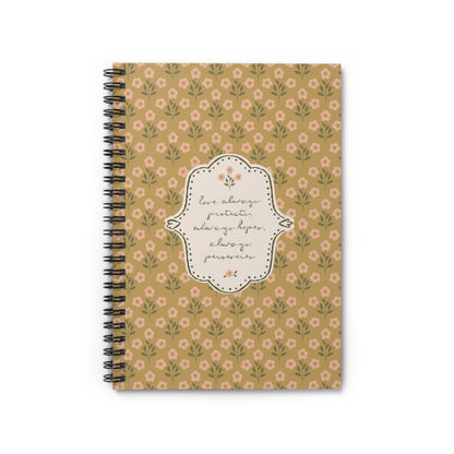 "Love Always" Scripture Art | Notebook/Journal — Vintage Cottage Art | Amylee Weeks