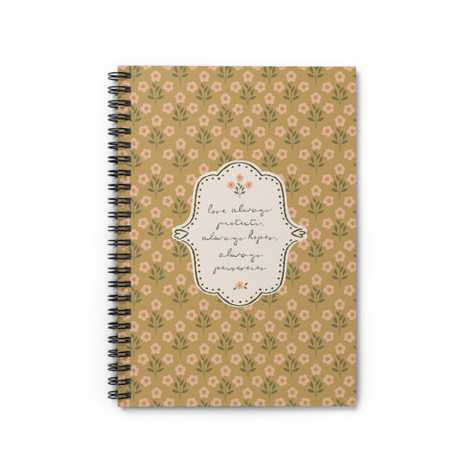 "Love Always" Scripture Art | Notebook/Journal — Vintage Cottage Art | Amylee Weeks