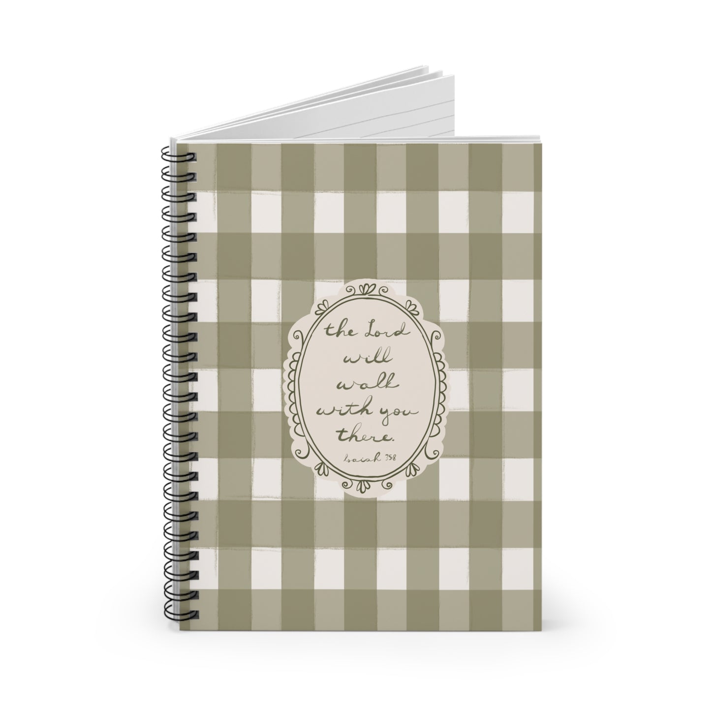 "The Lord Will Walk With You There" — Notebook/Journal | Vintage Cottage Art | Amylee Weeks