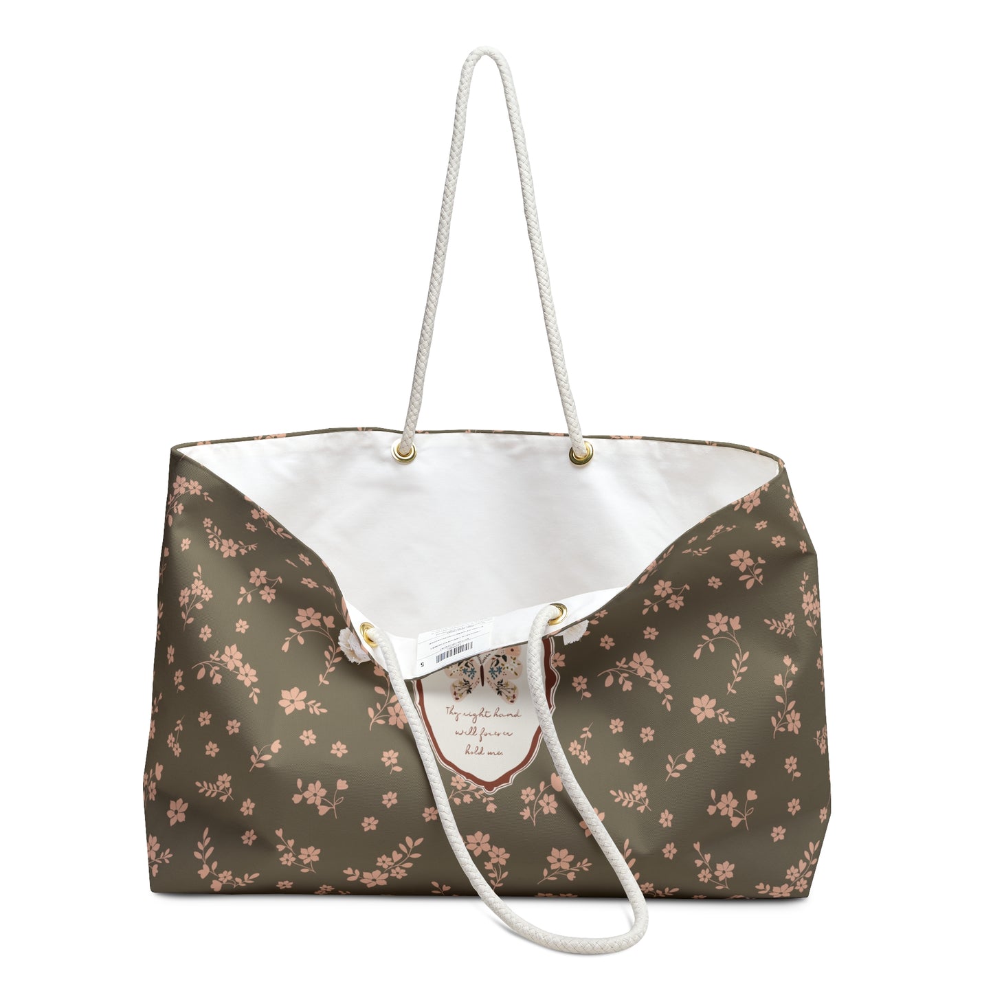 "Wings of the Dawn"— Floral Vintage Scripture Art | Weekender Bag | Amylee Weeks