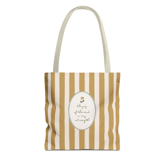 "The Joy of the Lord" Scripture Art | Tote Bag | Amylee Weeks