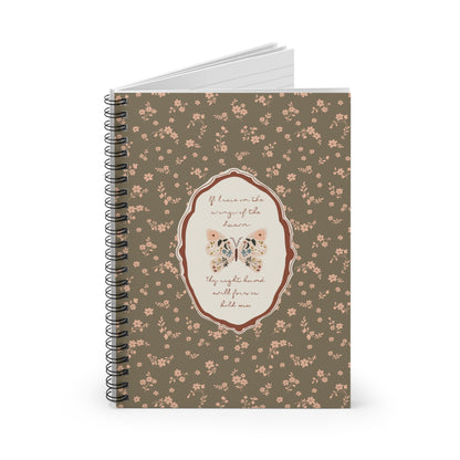 "Wings of the Dawn"— Floral Vintage Scripture Art | Notebook/Journal | Amylee Weeks