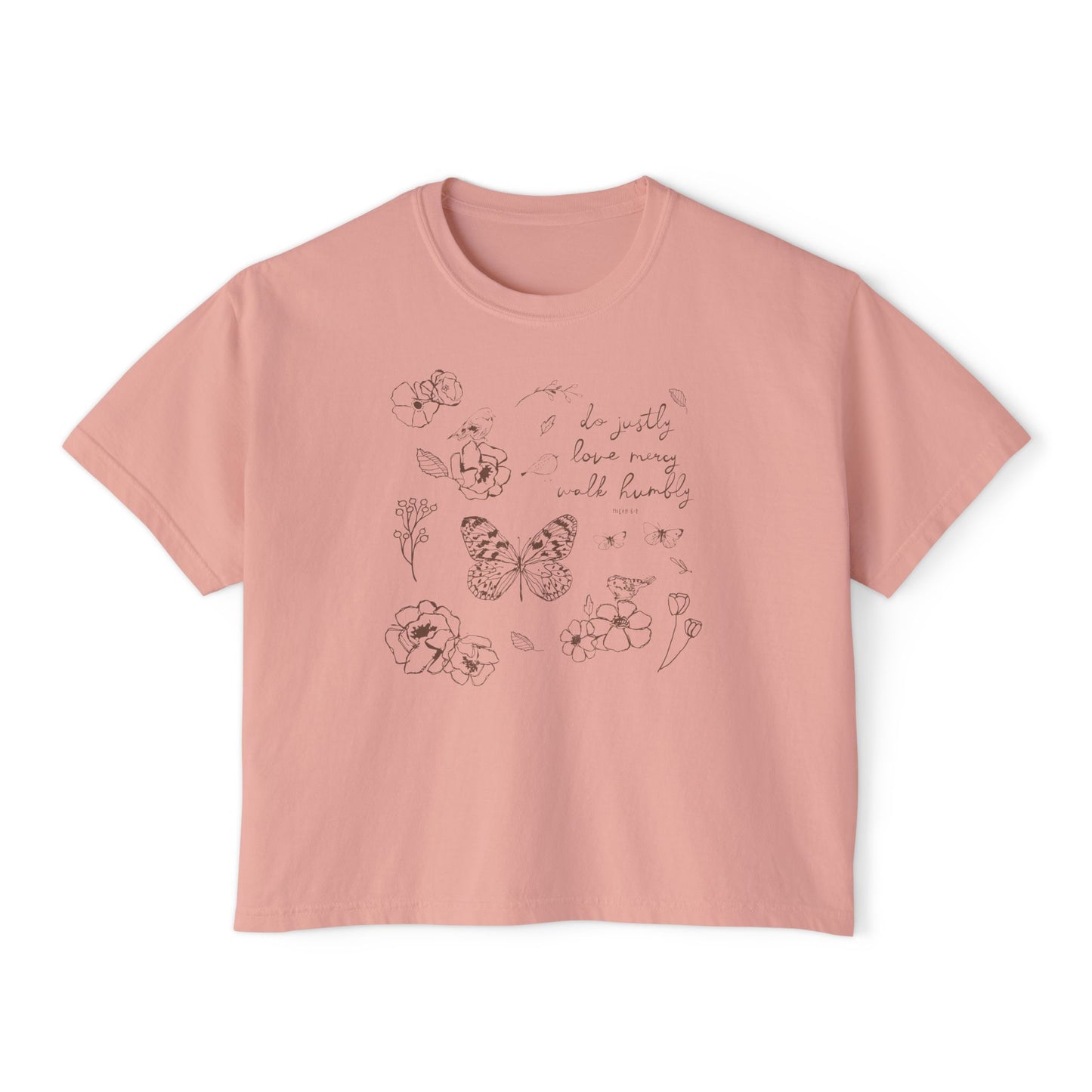 Comfort Colors | Sketchbook Tee | Love Mercy, Walk Humbly | Scripture Art by Amylee Weeks