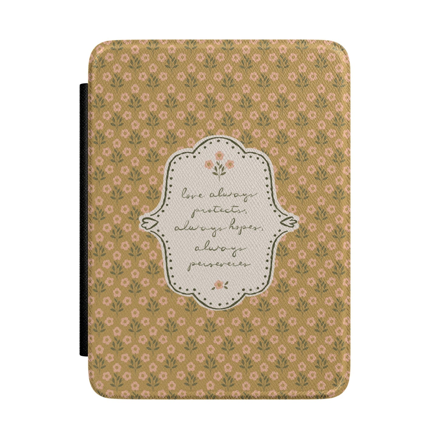 "Love Always"— Floral Vintage Scripture Art | Paperwhite Kindle Case | Amylee Weeks