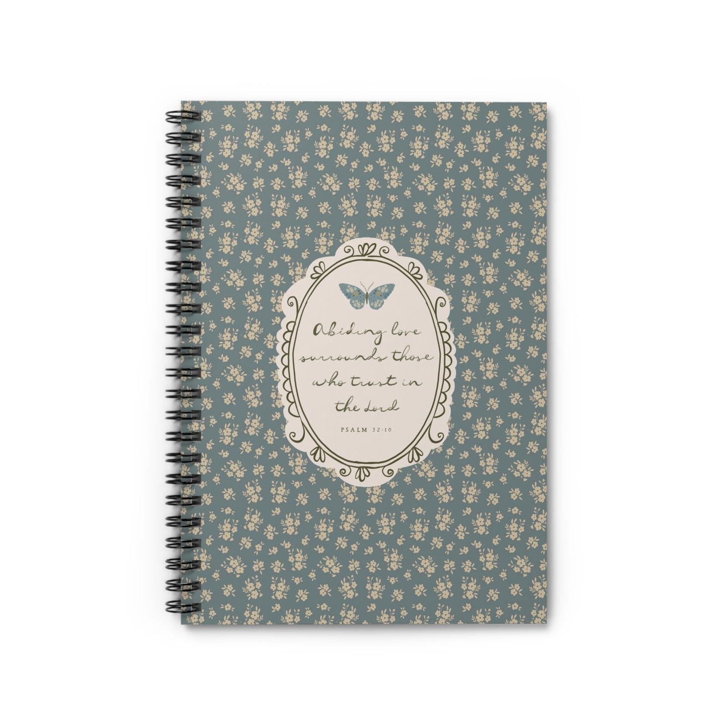 "Abiding Love"— Floral Vintage Scripture Art | Notebook/Journal | Amylee Weeks