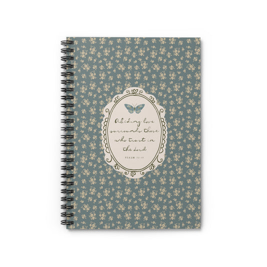 "Abiding Love"— Floral Vintage Scripture Art | Notebook/Journal | Amylee Weeks