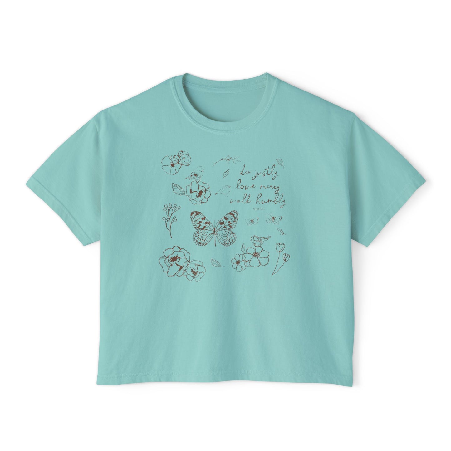 Comfort Colors | Sketchbook Tee | Love Mercy, Walk Humbly | Scripture Art by Amylee Weeks