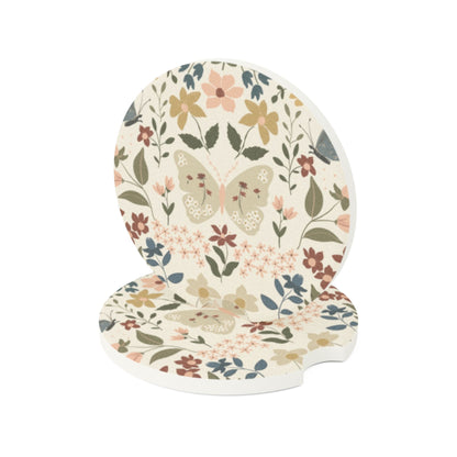 Floral Butterfly Soapstone Car Coaster | Your Heart's Sanctuary Collection | Amylee Weeks