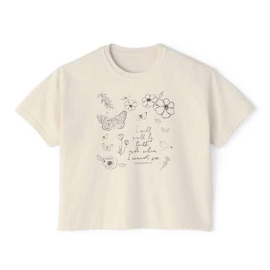 Comfort Colors | Sketchbook Tee | Walk by Faith | Scripture Art by Amylee Weeks