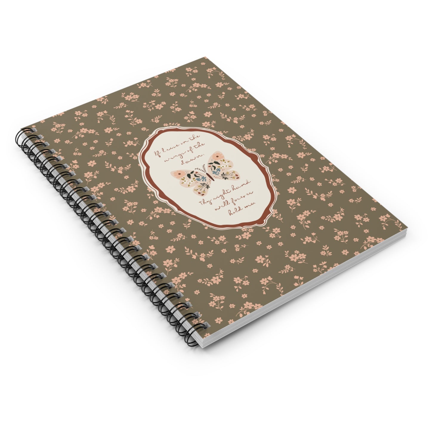 "Wings of the Dawn"— Floral Vintage Scripture Art | Notebook/Journal | Amylee Weeks
