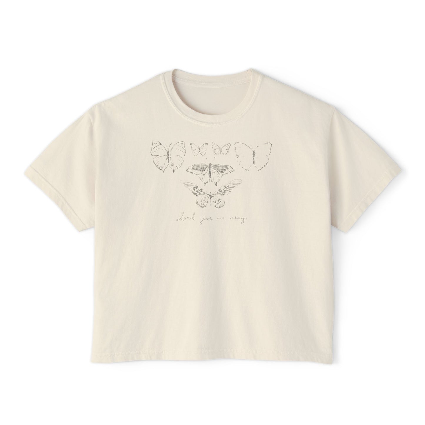 Comfort Colors | Sketchbook Tee | Lord Give Me Wings | Scripture Art by Amylee Weeks
