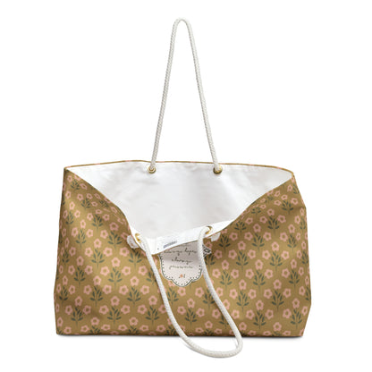 "Love Always" Scripture Art | Weekender Bag — Vintage Cottage Art | Amylee Weeks