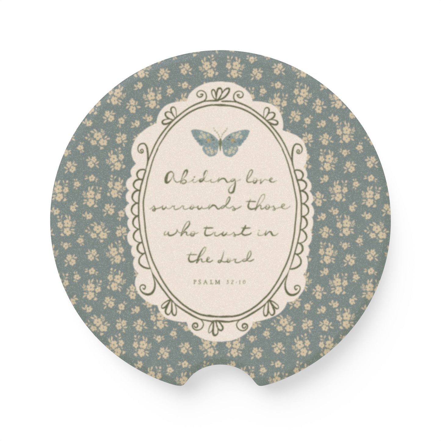 'Abiding Love' Soapstone Car Coaster | Your Heart's Sanctuary | Amylee Weeks