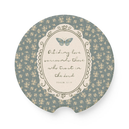 'Abiding Love' Soapstone Car Coaster | Your Heart's Sanctuary | Amylee Weeks