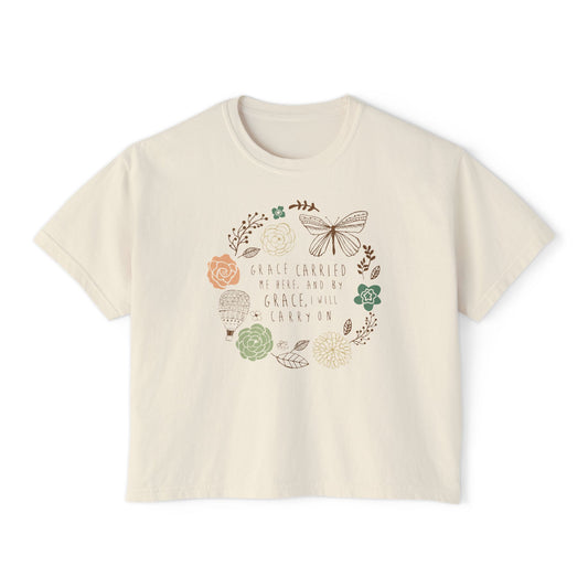 Comfort Colors | Sketchbook Tee | Grace Carried Me | Scripture Art by Amylee Weeks