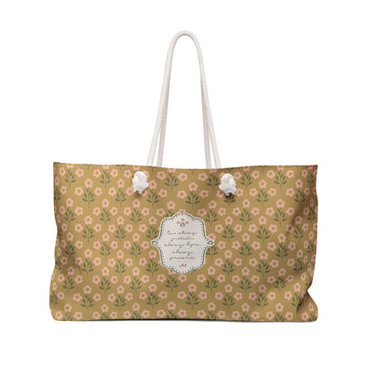 "Love Always" Scripture Art | Weekender Bag — Vintage Cottage Art | Amylee Weeks