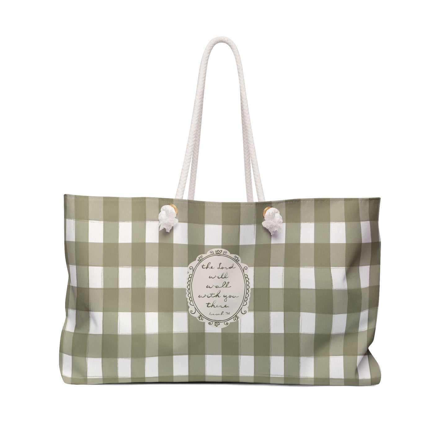 "The Lord Will Walk With You There" — Weekender Bag | Vintage Cottage Art | Amylee Weeks