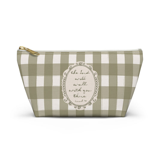 "The Lord Will Walk With You There" — Pencil Case, Cosmetic Bag | Vintage Cottage Art | Amylee Weeks