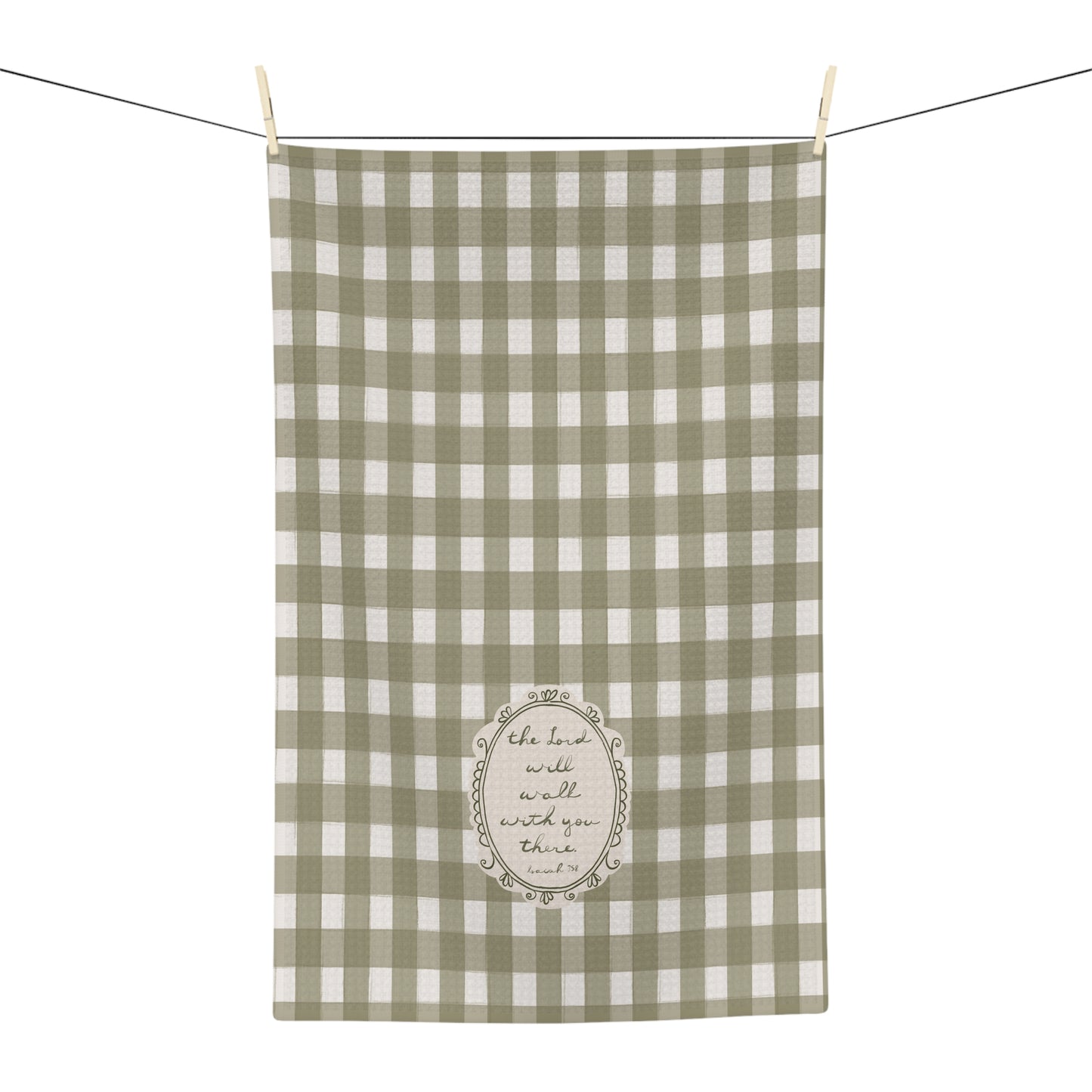 "The Lord Will Walk With You There" — Tea Towel | Vintage Cottage Art | Amylee Weeks