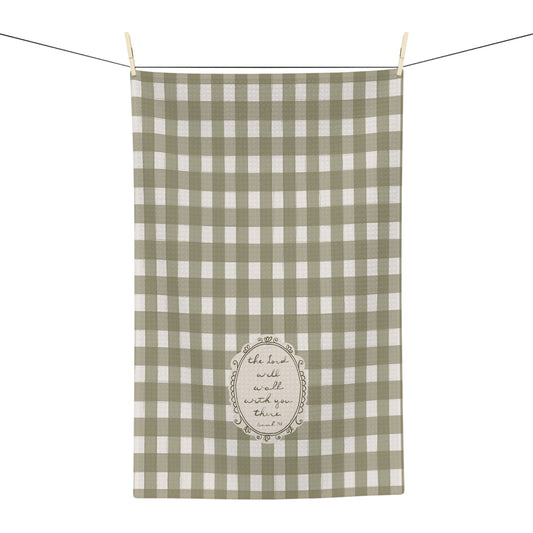 "The Lord Will Walk With You There" — Tea Towel | Vintage Cottage Art | Amylee Weeks