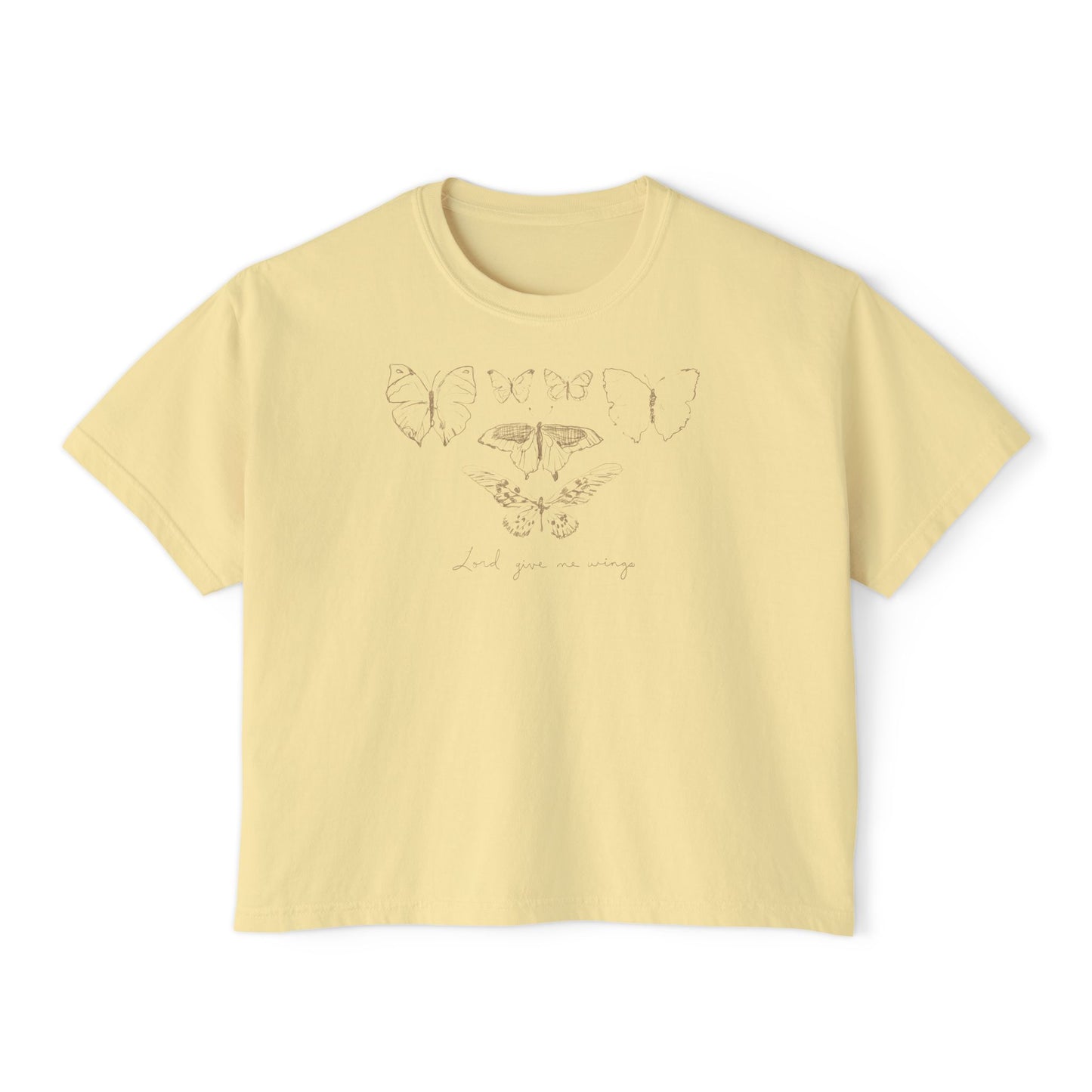 Comfort Colors | Sketchbook Tee | Lord Give Me Wings | Scripture Art by Amylee Weeks