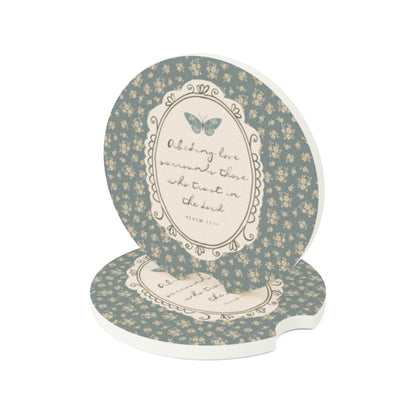 'Abiding Love' Soapstone Car Coaster | Your Heart's Sanctuary | Amylee Weeks