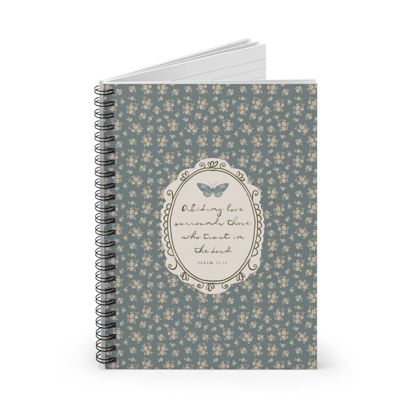 "Abiding Love"— Floral Vintage Scripture Art | Notebook/Journal | Amylee Weeks