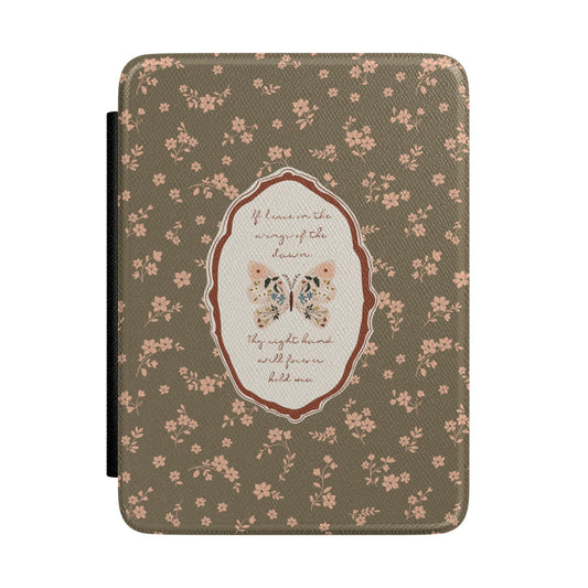 "Wings of the Dawn"— Floral Vintage Scripture Art | Paperwhite Kindle Case | Amylee Weeks