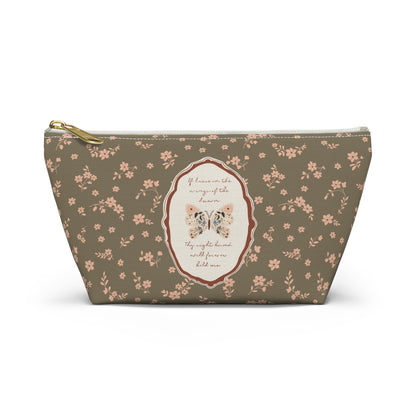 "Wings of the Dawn"— Floral Vintage Scripture Art | Pencil Case, Cosmetic Bag | Amylee Weeks