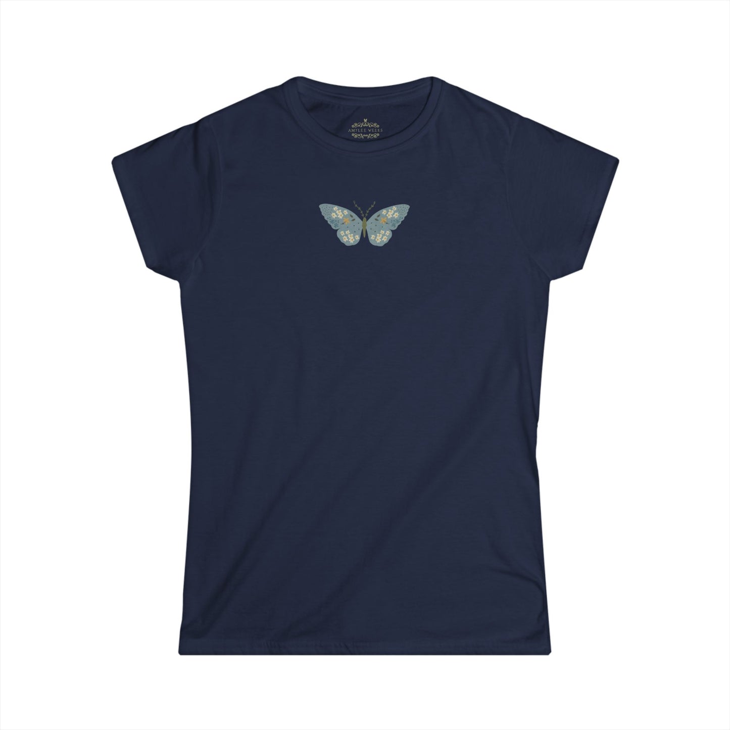 Vintage Moth Ringspun Cotton Tee — Semi-Fitted