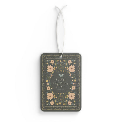 "I Will Be a Sanctuary" Floral Scripture Art | Car Freshener | Amylee Weeks