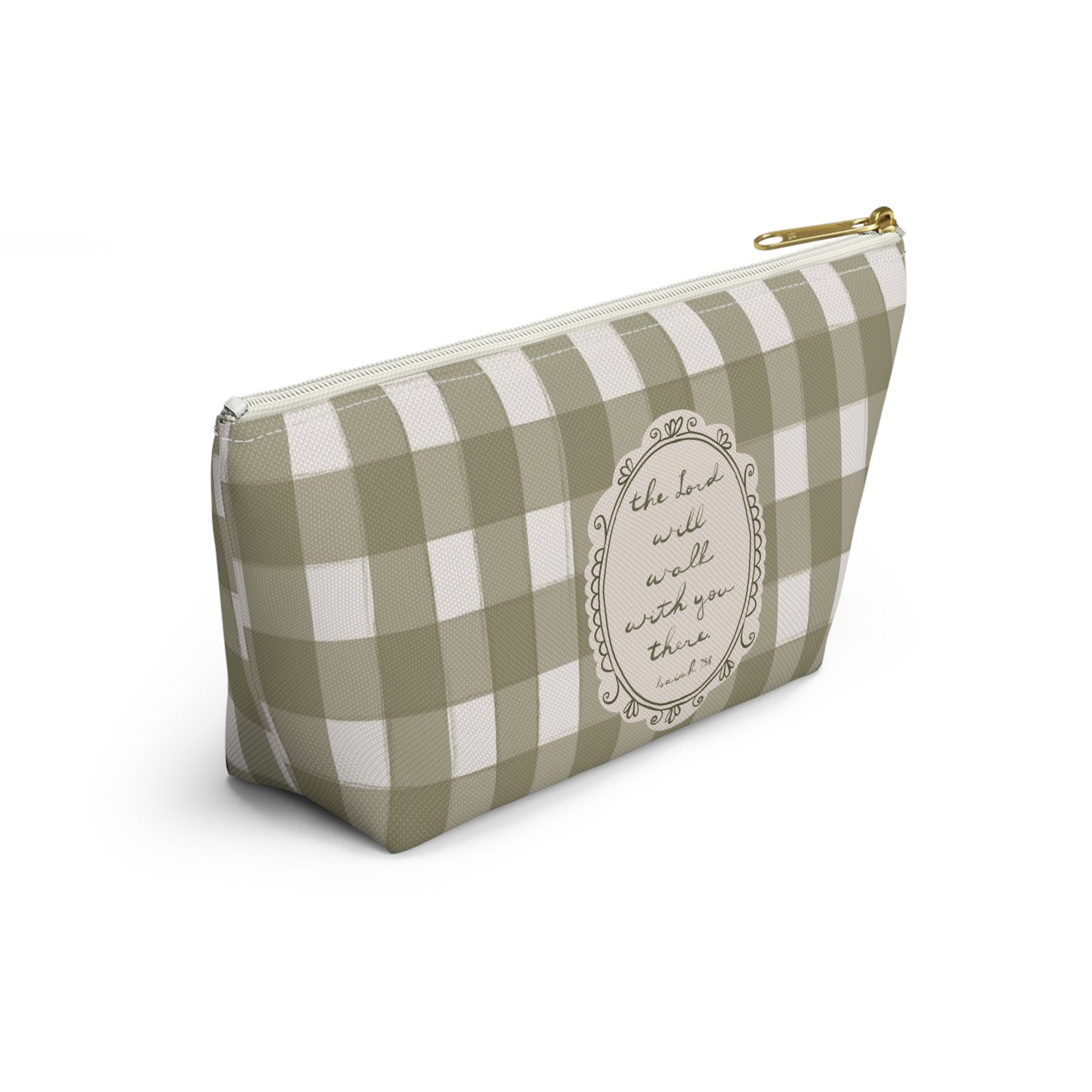"The Lord Will Walk With You There" — Pencil Case, Cosmetic Bag | Vintage Cottage Art | Amylee Weeks