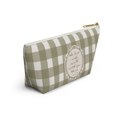 "The Lord Will Walk With You There" — Pencil Case, Cosmetic Bag | Vintage Cottage Art | Amylee Weeks