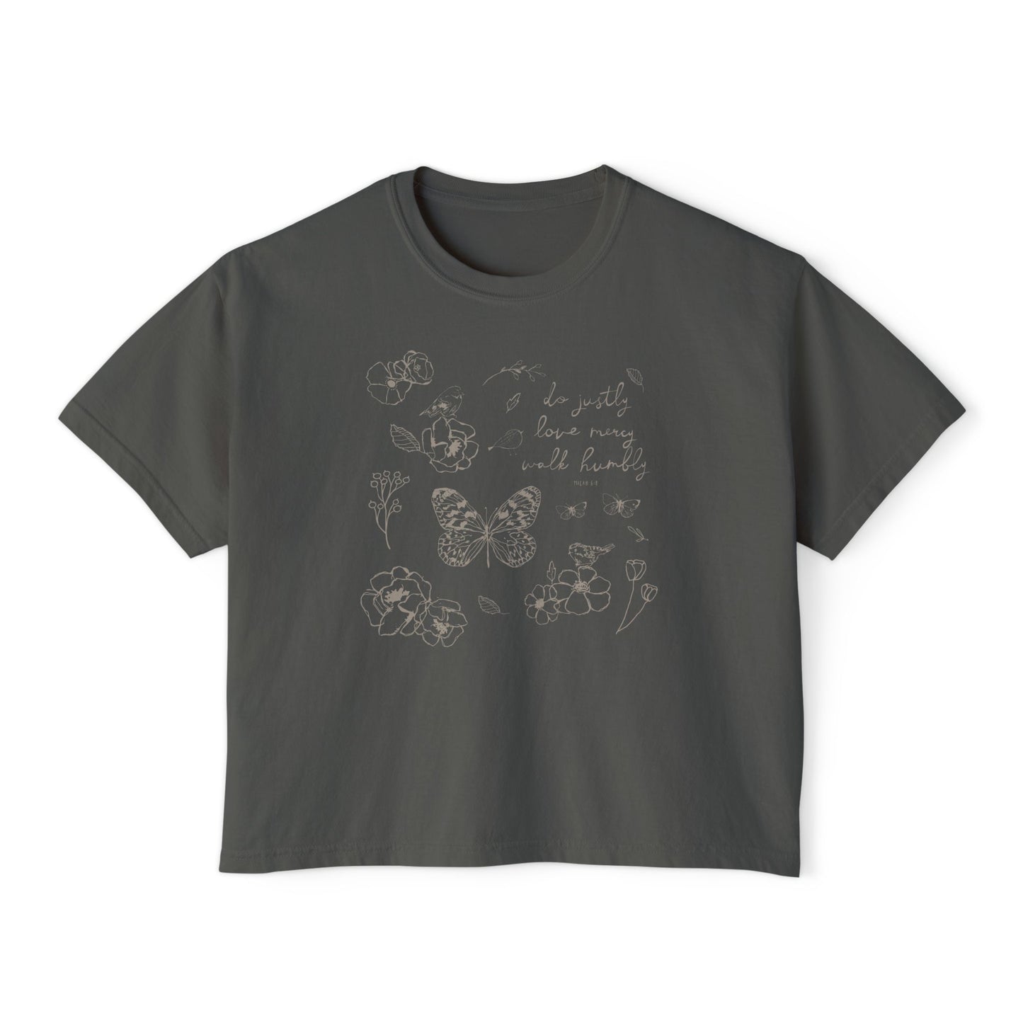 Comfort Colors | Sketchbook Tee | Love Mercy, Walk Humbly | Scripture Art by Amylee Weeks