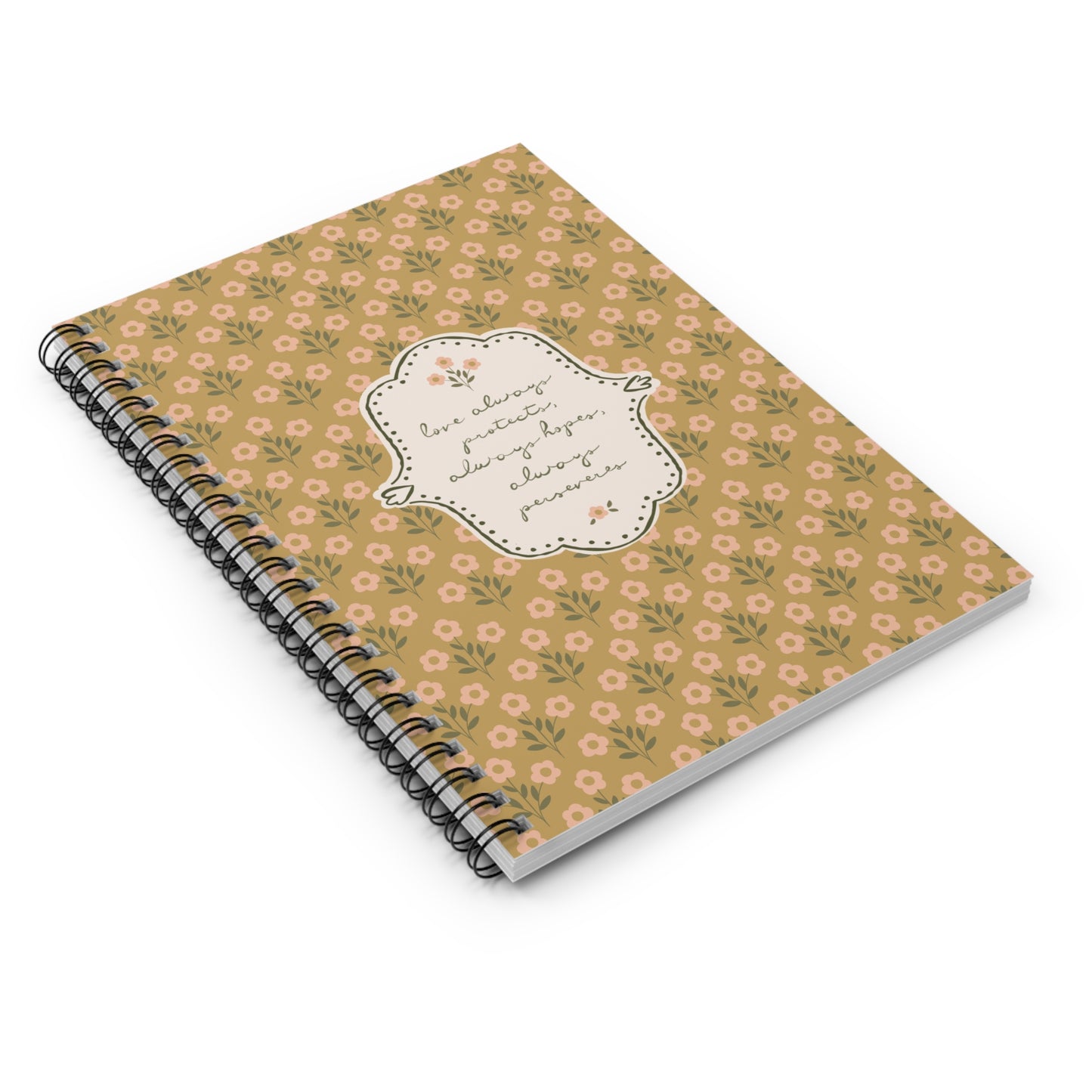 "Love Always" Scripture Art | Notebook/Journal — Vintage Cottage Art | Amylee Weeks
