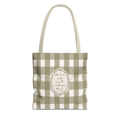 "The Lord Will Walk With You There" — Tote Bag | Vintage Cottage Art | Amylee Weeks