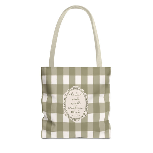 "The Lord Will Walk With You There" — Tote Bag | Vintage Cottage Art | Amylee Weeks