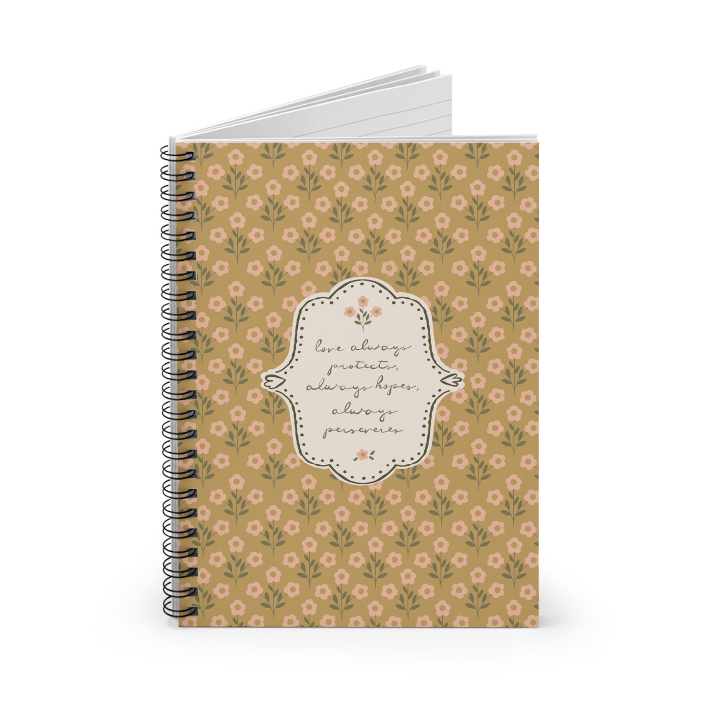 "Love Always" Scripture Art | Notebook/Journal — Vintage Cottage Art | Amylee Weeks