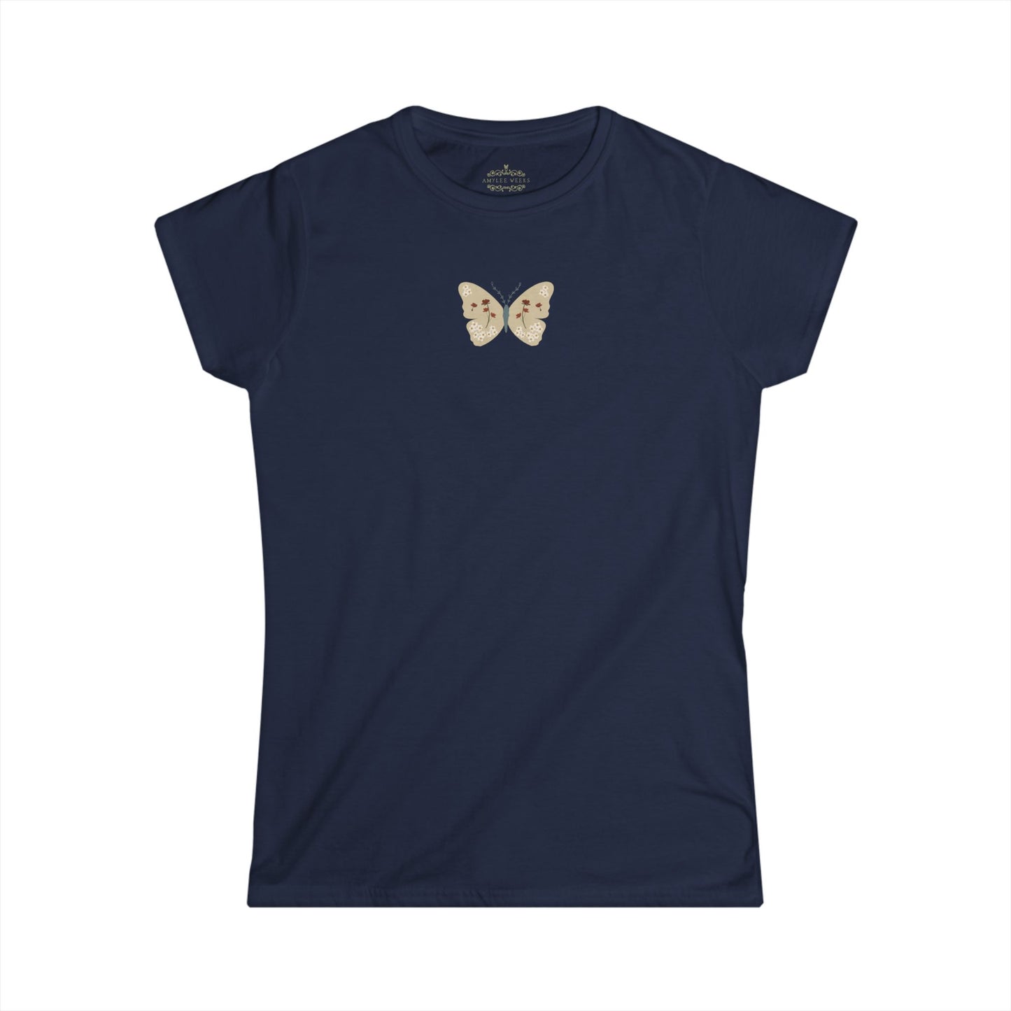 Vintage Butterfly Ringspun Cotton Tee — Semi-Fitted