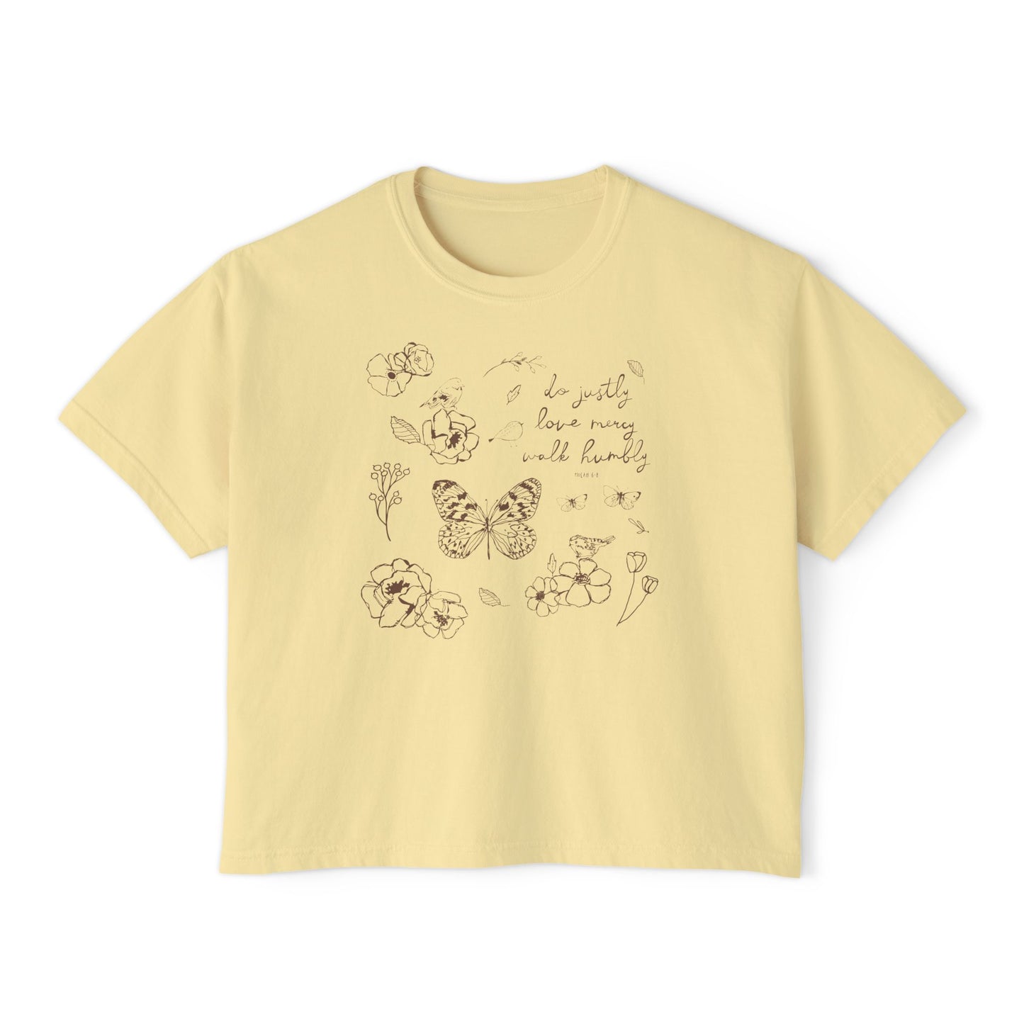 Comfort Colors | Sketchbook Tee | Love Mercy, Walk Humbly | Scripture Art by Amylee Weeks