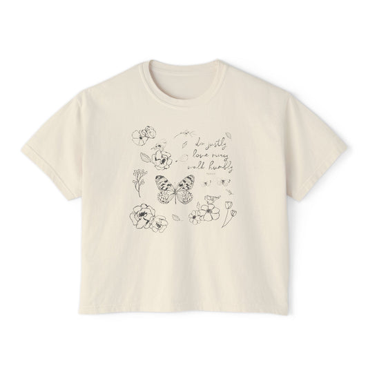 Comfort Colors | Sketchbook Tee | Love Mercy, Walk Humbly | Scripture Art by Amylee Weeks