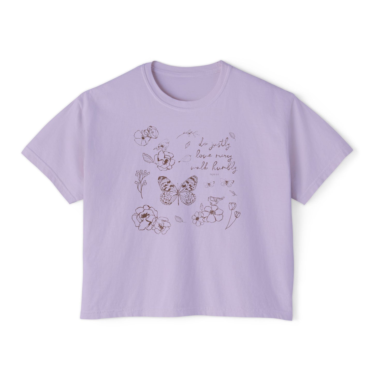 Comfort Colors | Sketchbook Tee | Love Mercy, Walk Humbly | Scripture Art by Amylee Weeks