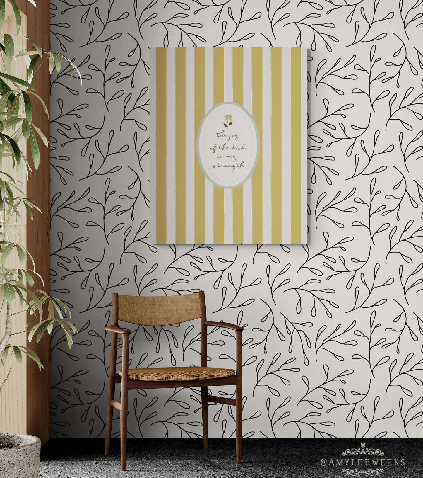 The Joy of the Lord Wall Art  — Scripture Art | Amylee Weeks