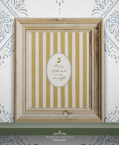 The Joy of the Lord Wall Art  — Scripture Art | Amylee Weeks
