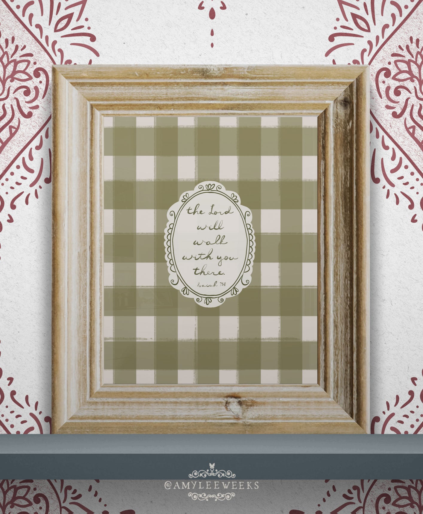 "The Lord Will Walk With You There"   — Vintage Cottage Art | Amylee Weeks