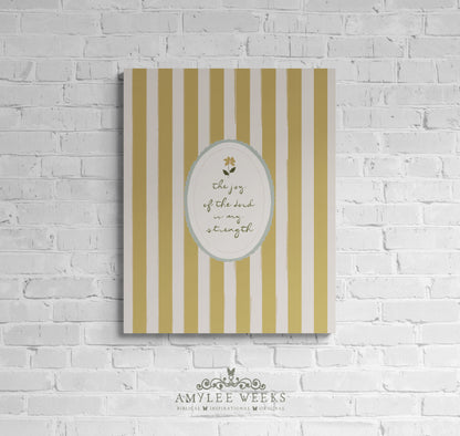 The Joy of the Lord Wall Art  — Scripture Art | Amylee Weeks
